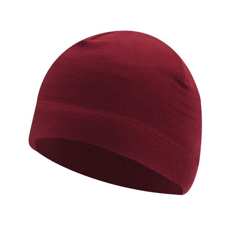 Unisex windproof fleece sports hat, perfect for fishing and hunting; red color, thermal flannel design, fits 60-62cm.